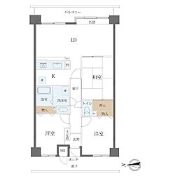 サーパス海老園 3LKの間取り