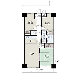 コンツェルトパーク古江 3LDKの間取図画像