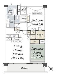 エレンシア逗子小坪 2LDKの間取図画像