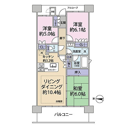 間取：3LDK...