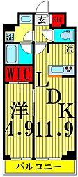 東京メトロ半蔵門線 押上駅 徒歩2分の賃貸マンション 3階1LDKの間取り