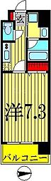 都営新宿線 菊川駅 徒歩6分の賃貸マンション 5階1Kの間取り