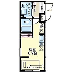 東京メトロ半蔵門線 錦糸町駅 徒歩4分の賃貸マンション 4階ワンルームの間取り