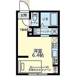 東京メトロ半蔵門線 錦糸町駅 徒歩4分の賃貸マンション 2階ワンルームの間取り