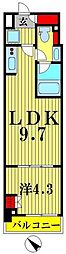 東京メトロ半蔵門線 押上駅 徒歩10分の賃貸マンション 3階1LDKの間取り