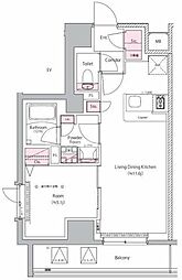 東武伊勢崎線 曳舟駅 徒歩6分の賃貸マンション 6階1LDKの間取り
