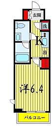 東京メトロ半蔵門線 押上駅 徒歩13分の賃貸マンション 6階1Kの間取り