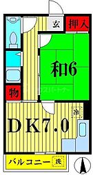 都営浅草線 本所吾妻橋駅 徒歩2分の賃貸マンション 2階1DKの間取り
