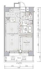 ミライズ東京EASTアネックス 1LDKの間取図画像