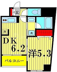 アイル押上ノルド 1DKの間取図画像