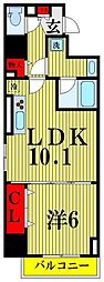 クレール 1LDKの間取図画像
