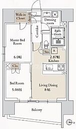 BLESS亀戸 2LDKの間取図画像