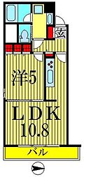 COMFORIA錦糸町 1LDKの間取図画像
