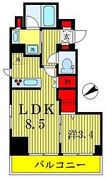 ジェイワザック押上エクセレント 1LDKの間取図画像