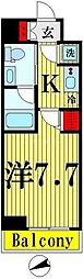 ドルチェ東京押上ツインズ弐番館 1Kの間取図画像