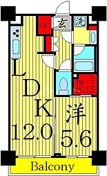 パークアクシス押上テラス 1LDKの間取図画像