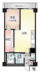 シャンボール相模原 1LDKの間取図画像