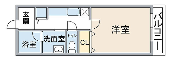 グレイスＮＦ 2C｜愛知県名古屋市西区上小田井1丁目(賃貸アパート1K・2階・23.95㎡)の写真 その2