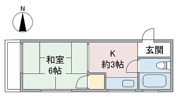 ムーニー若原 201｜愛知県名古屋市名東区社口2丁目(賃貸アパート1K・2階・19.44㎡)の写真 その2