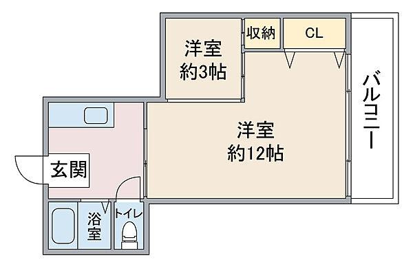 親和ビル 401｜愛知県名古屋市名東区一社2丁目(賃貸マンション2K・4階・40.00㎡)の写真 その2