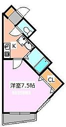 アルビオン田端 1Kの間取図画像