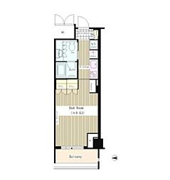 東京メトロ丸ノ内線 四谷三丁目駅 徒歩3分の賃貸マンション 8階1Kの間取り