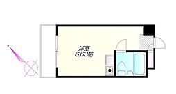 東京メトロ東西線 九段下駅 徒歩4分の賃貸マンション 5階ワンルームの間取り