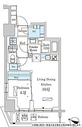 都営新宿線 神保町駅 徒歩4分の賃貸マンション 6階1LDKの間取り