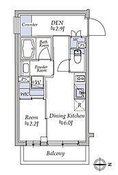 東京メトロ丸ノ内線 四谷三丁目駅 徒歩3分の賃貸マンション 3階1DKの間取り