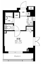 東京メトロ有楽町線 江戸川橋駅 徒歩5分の賃貸マンション 6階1Kの間取り