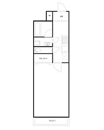 ミリオングランデ元赤坂ヒルズ 1Kの間取図画像