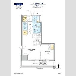 プラウドフラット四谷三丁目 1LDKの間取図画像