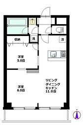 ハイホーム本陣 2LDKの間取図画像