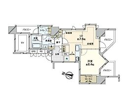 ジオ一番町 1LDKの間取図画像