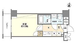 東急ドエルグラフィオ麹町 1Kの間取図画像