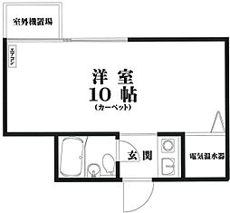 プライム赤坂 ワンルームの間取図画像