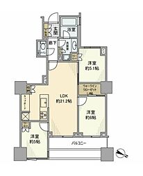 パークコート千代田四番町 3LDKの間取図画像