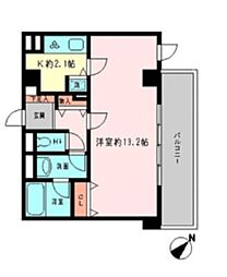 コロネード市ヶ谷 1Kの間取図画像