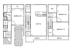 東成区深江北１丁目中古戸建 3LDKの間取り