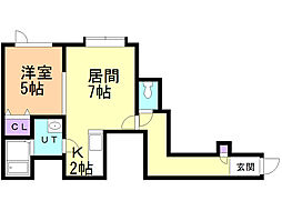 ミライコート3 1LDKの間取図画像