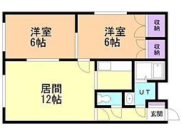 ファミール8 2LDKの間取図画像