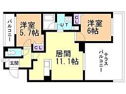 間取図画像 2LDK