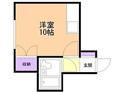 シャルム志田 ワンルームの間取図画像