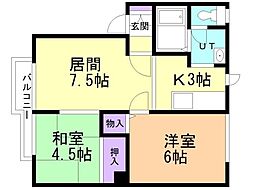 間取図画像 2LDK