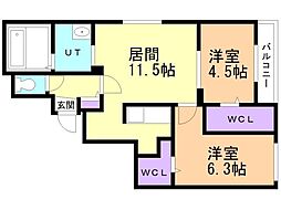 間取図画像 2LDK