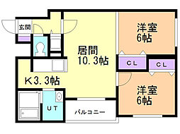 間取図画像 2LDK