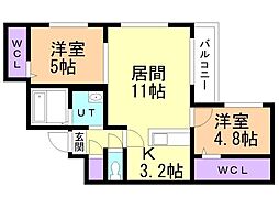 間取図画像 2LDK
