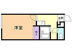 レオパレス青雲2 1Kの間取図画像