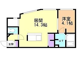 札幌市厚別区厚別東三条4丁目マンション 1LDKの間取図画像
