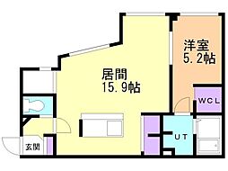 札幌市厚別区厚別東三条4丁目マンション 1LDKの間取図画像